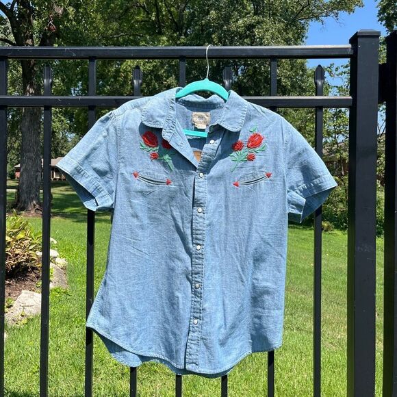 Polo by Ralph Lauren Mila Embroidered Chambray Shirt NWT - Picture 13 of 14